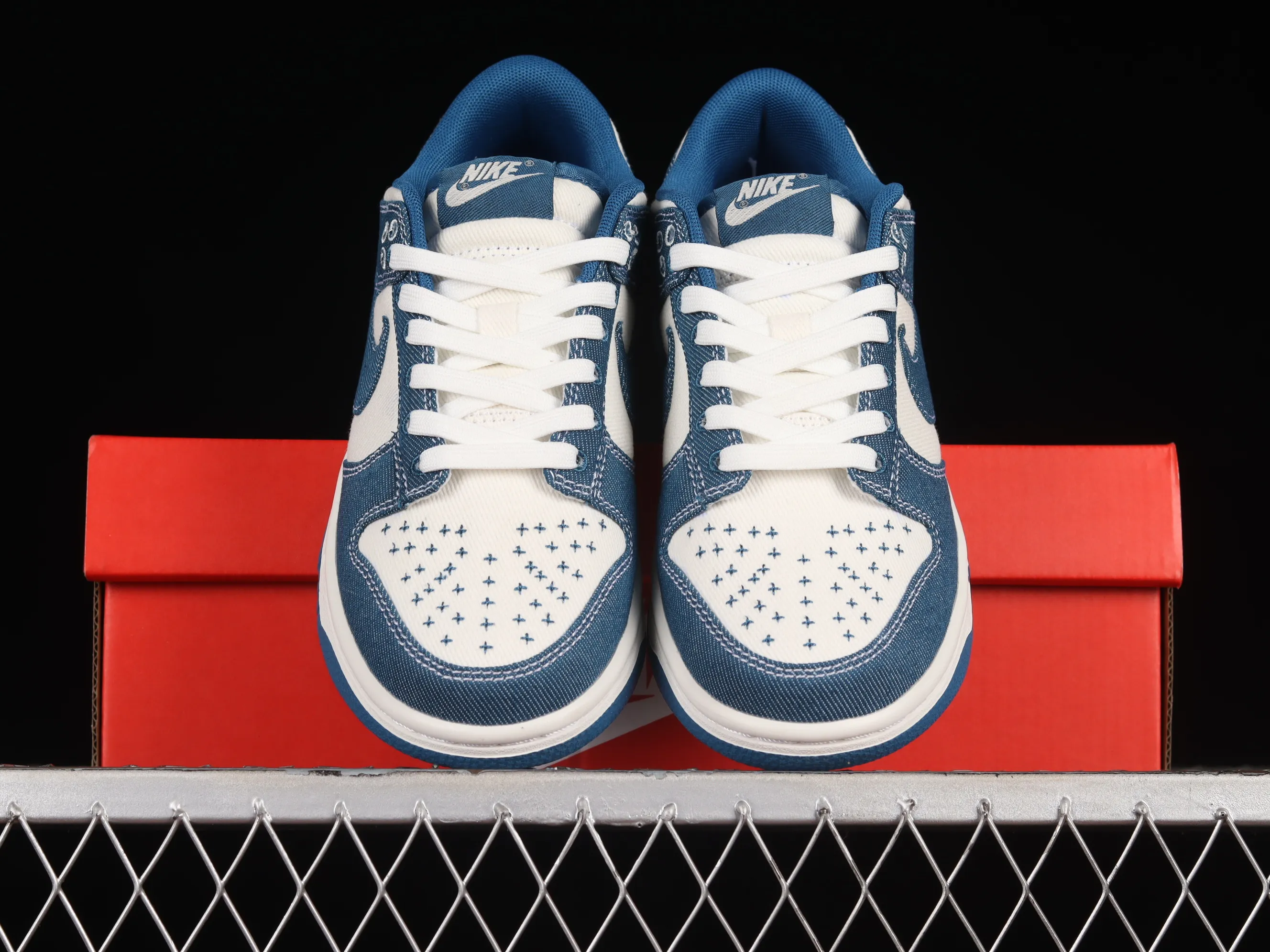 All categories Nk SB Dunk series Nk SB Dunk Low low-top sneakers Nk Dunk Low "Industrial Blue" Sashiko embroidery theme SB low-top sports and leisure sneakers DV0834-101